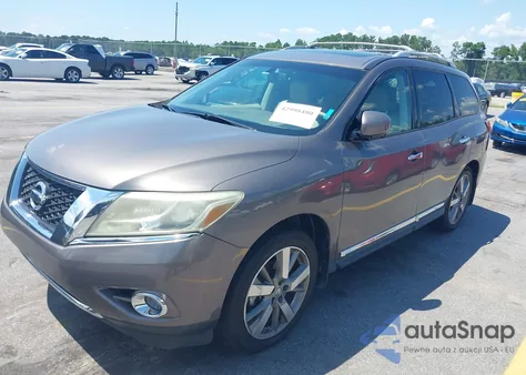 2014 Nissan Pathfinder Platinum z USA, uszkodzony, nr VIN 5N1AR2MM0EC691650